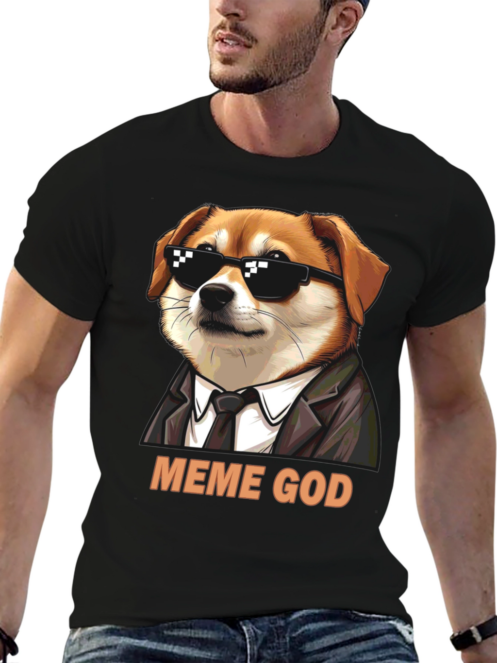 Meme God Dog T-Shirt - Funny Graphic Tee