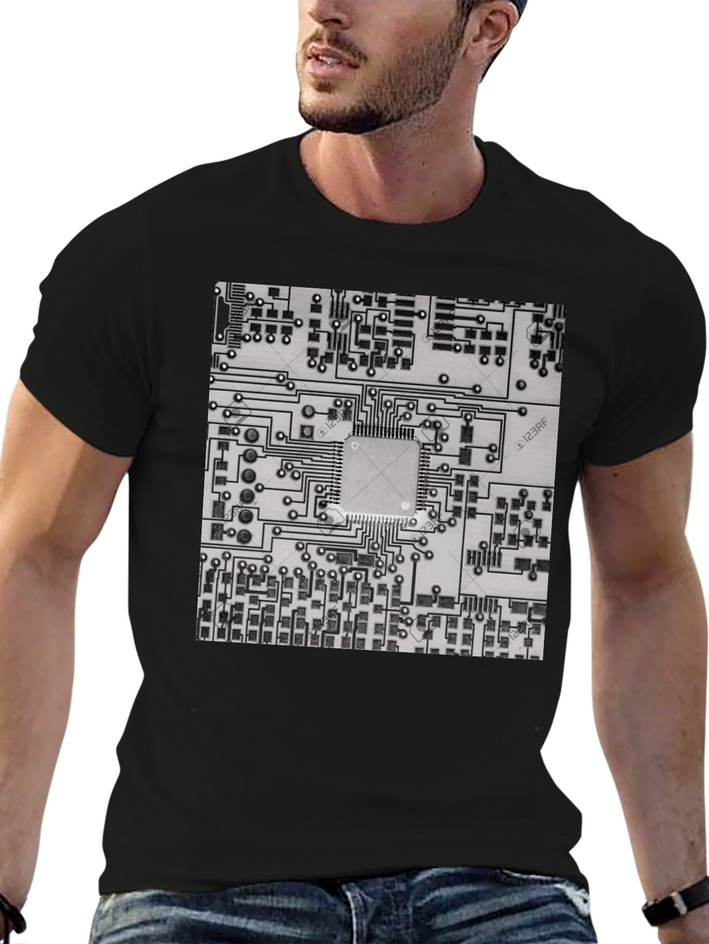 Circuit Board Graphic Tee - Cool Tech Style