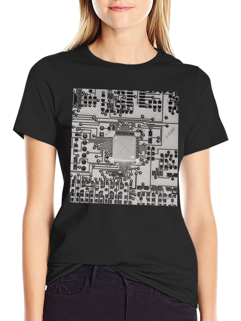 Circuit Board Graphic Tee - Cool Tech Style