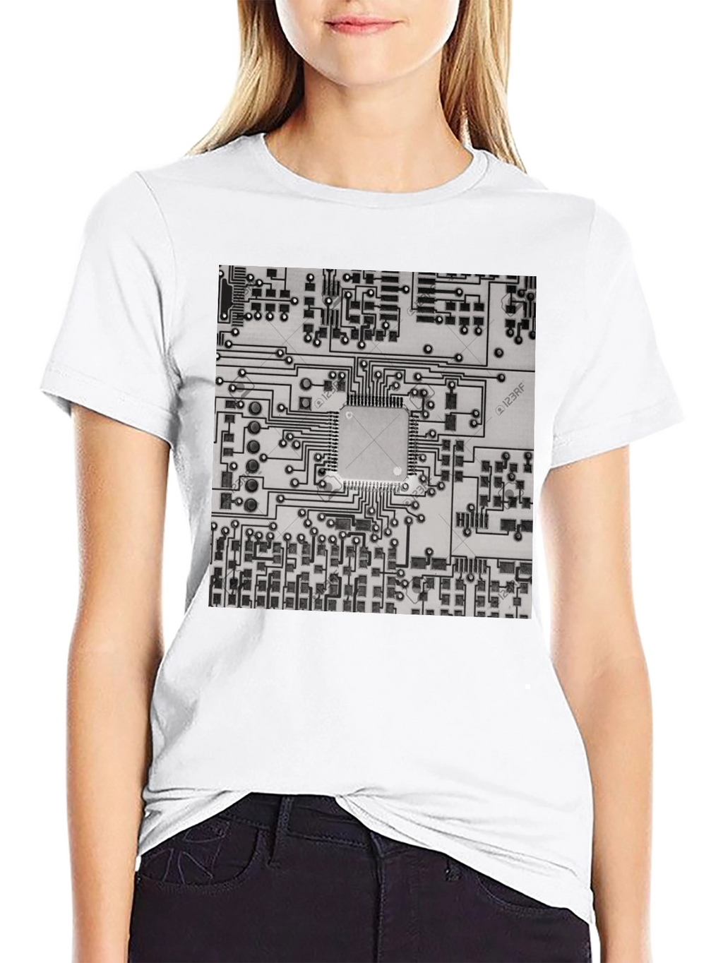 Circuit Board Graphic Tee - Cool Tech Style