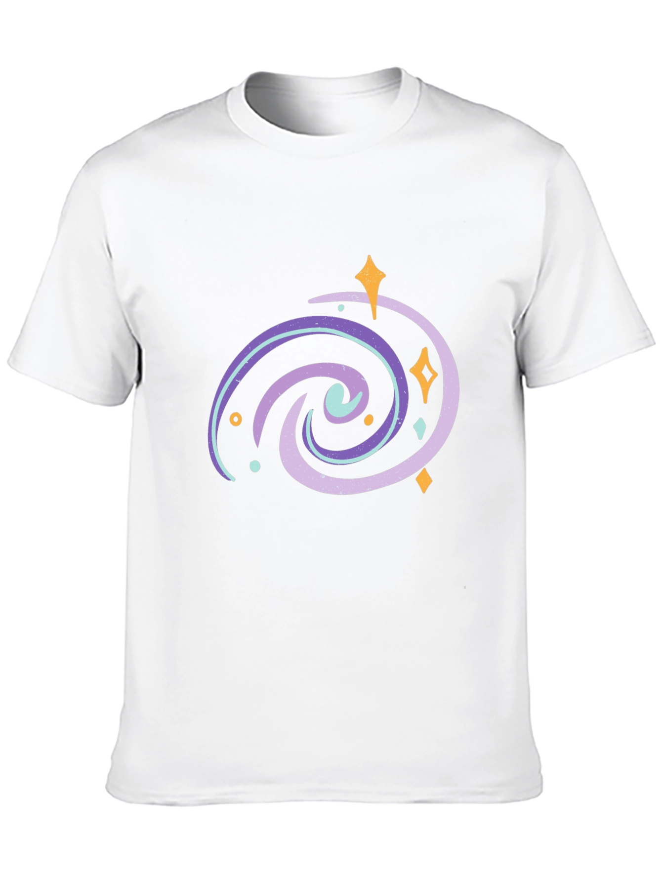 Galaxy Swirl Graphic Tee - Black Casual T-Shirt