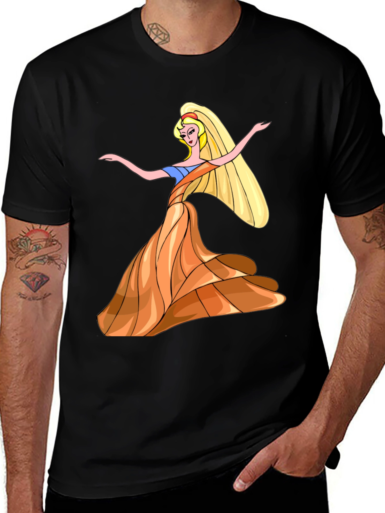 Princess Cartoon Graphic T-Shirt