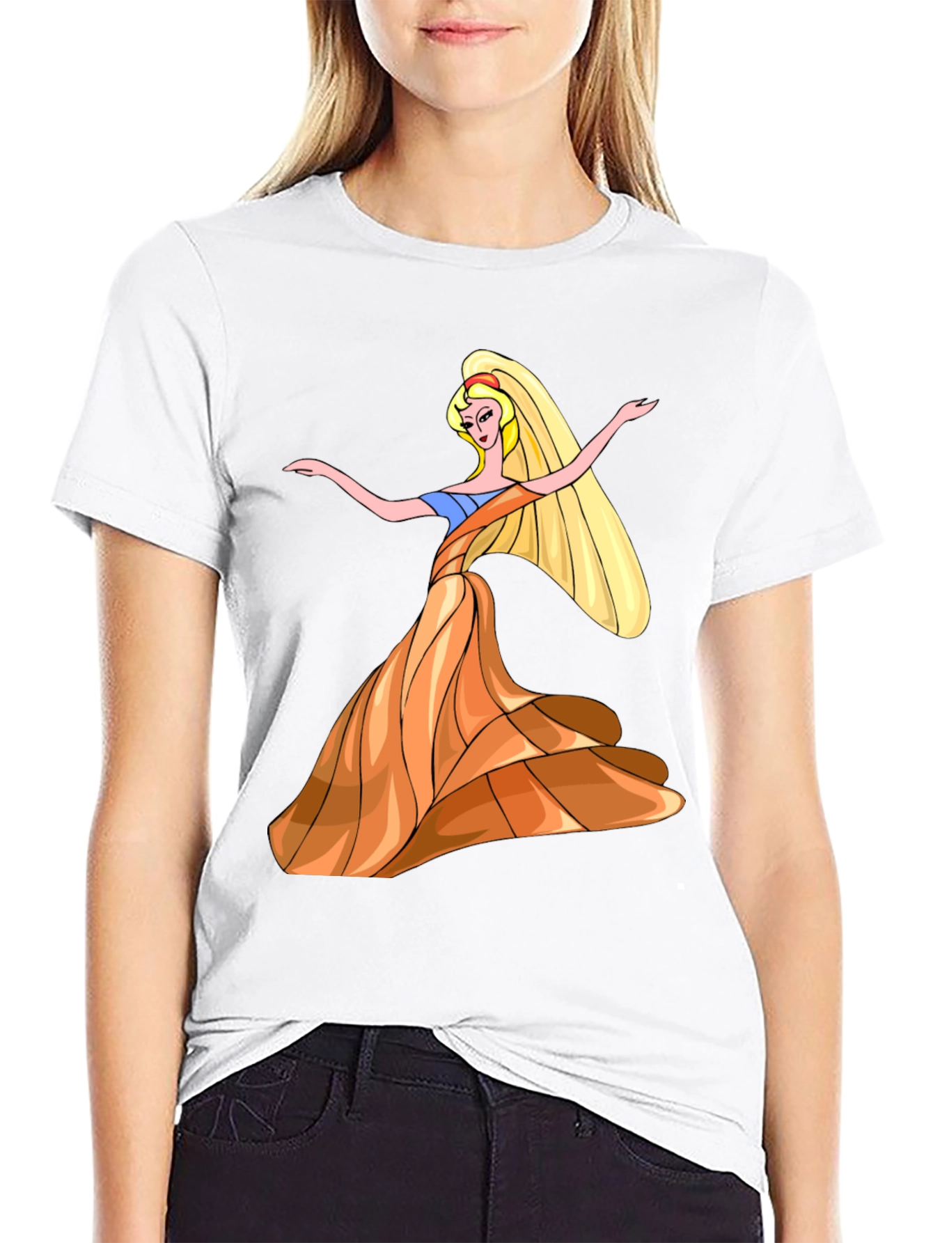 Princess Cartoon Graphic T-Shirt