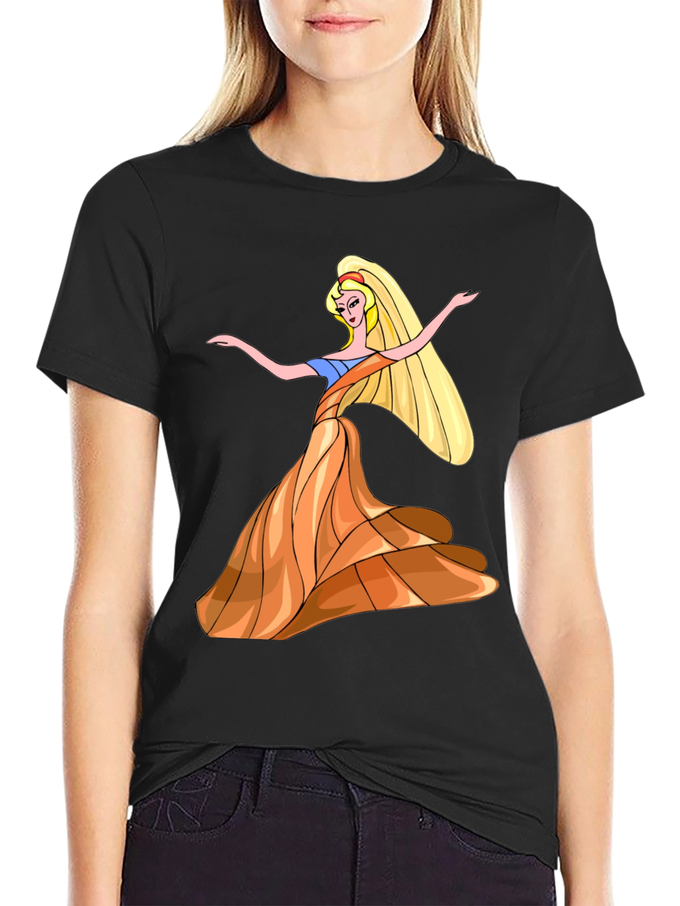 Princess Cartoon Graphic T-Shirt