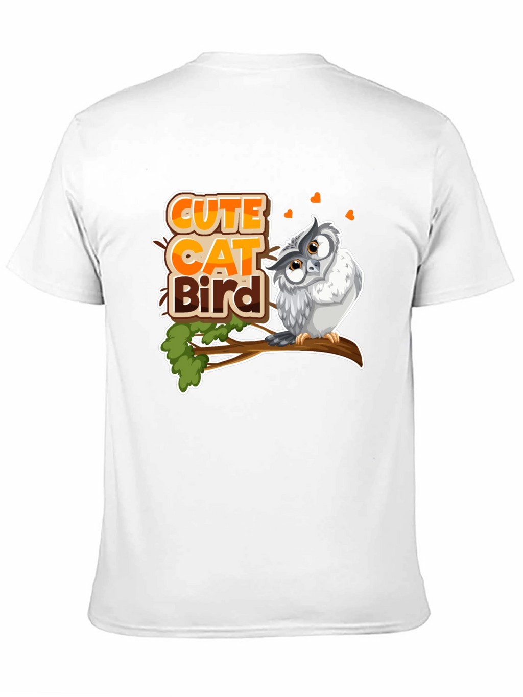 Cute Cat Bird Owl T-Shirt
