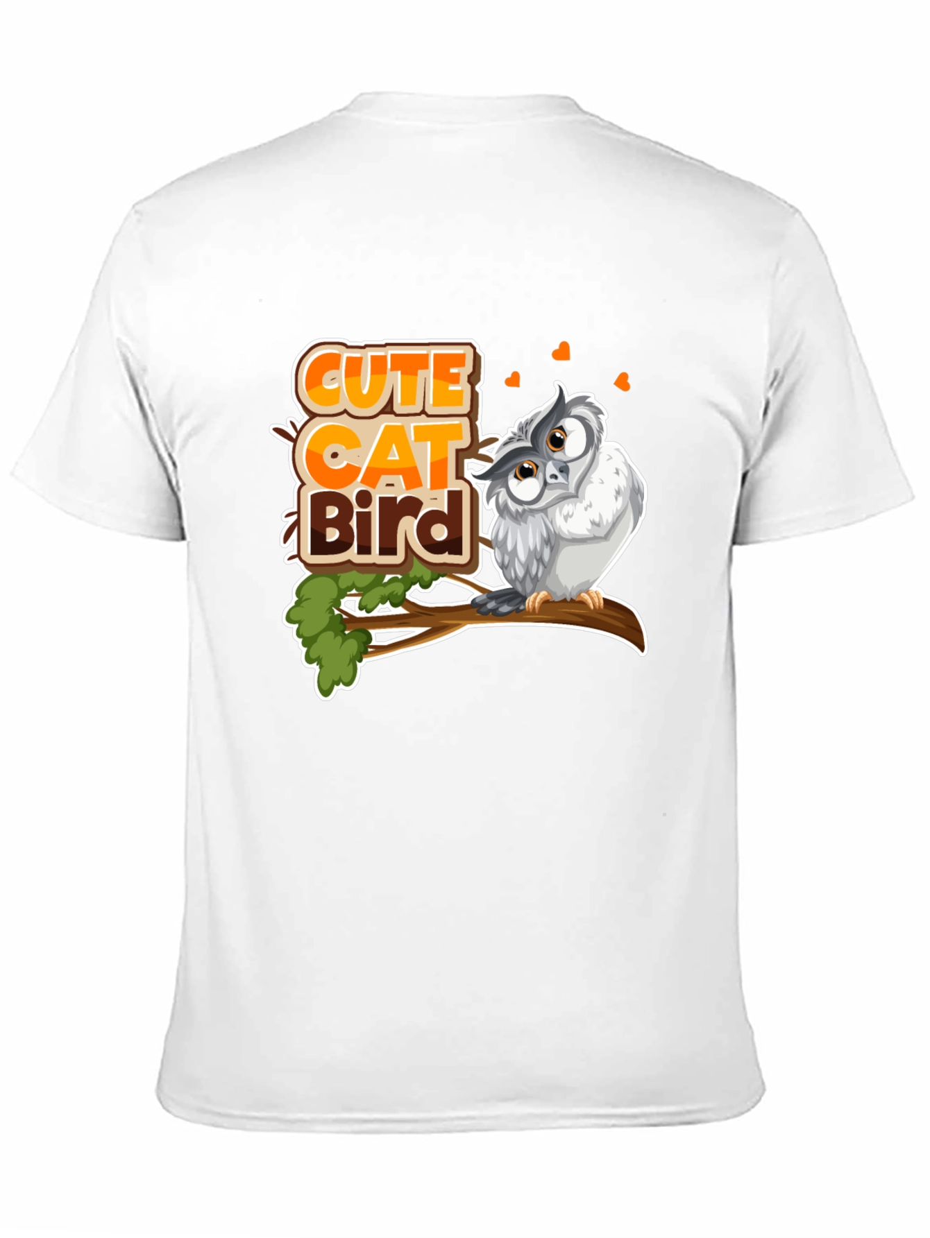 Cute Cat Bird Owl T-Shirt