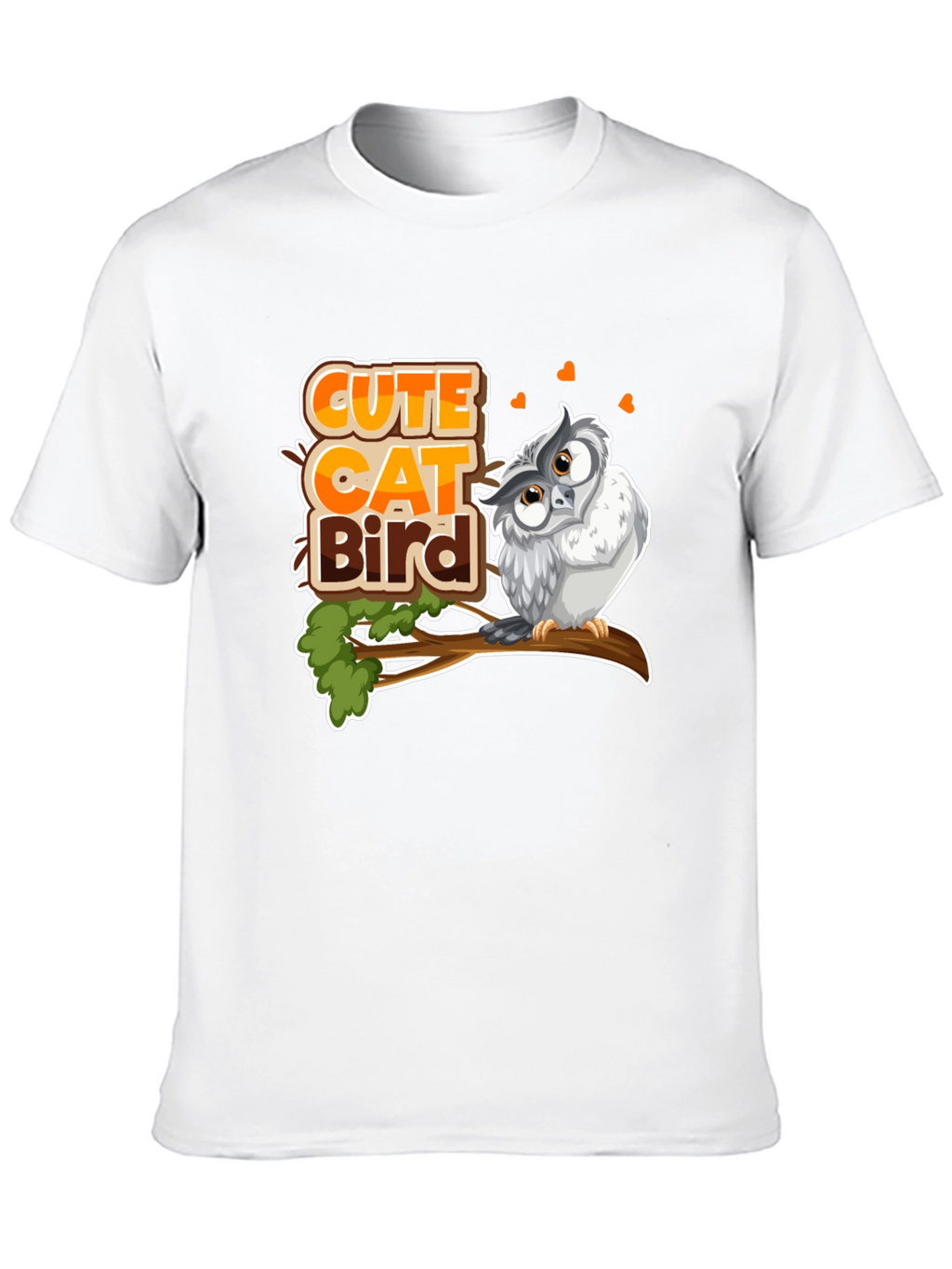 Cute Cat Bird Owl T-Shirt