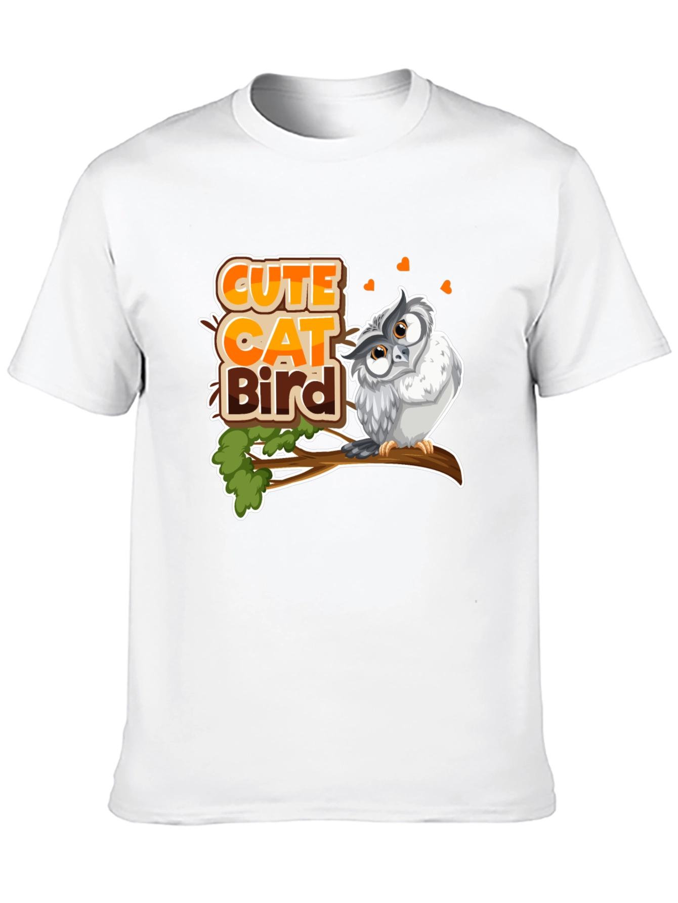 Cute Cat Bird Owl T-Shirt