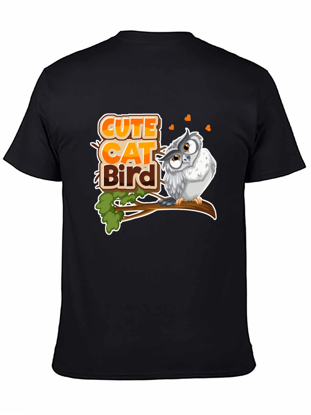Cute Cat Bird Owl T-Shirt