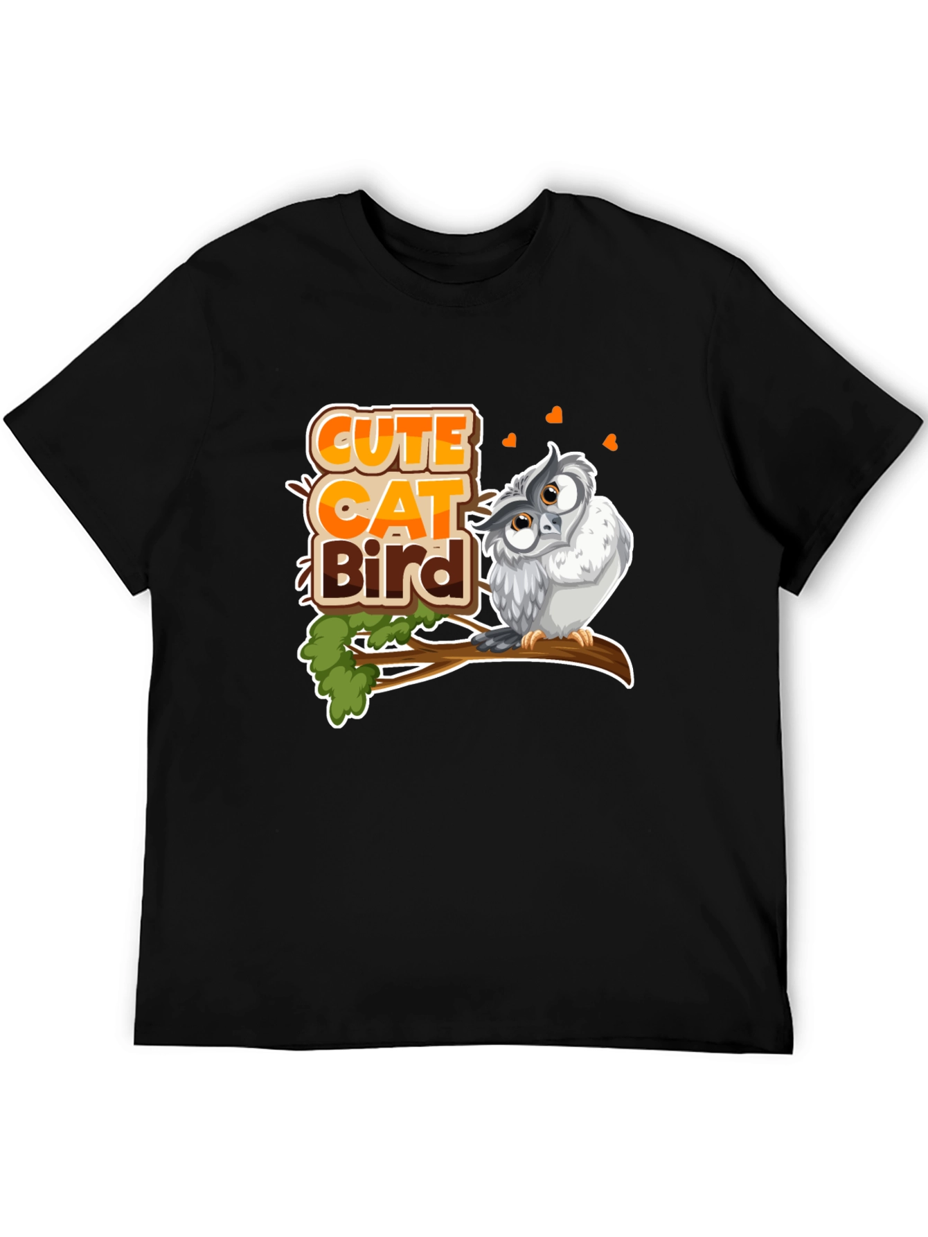 Cute Cat Bird Owl T-Shirt