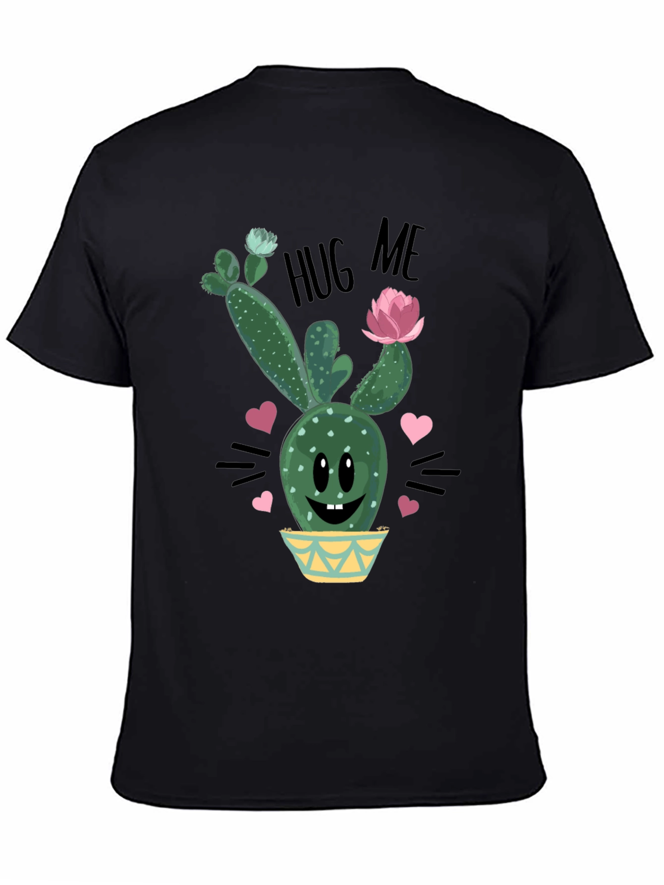 Cute Cactus Hug Me Graphic T-Shirt
