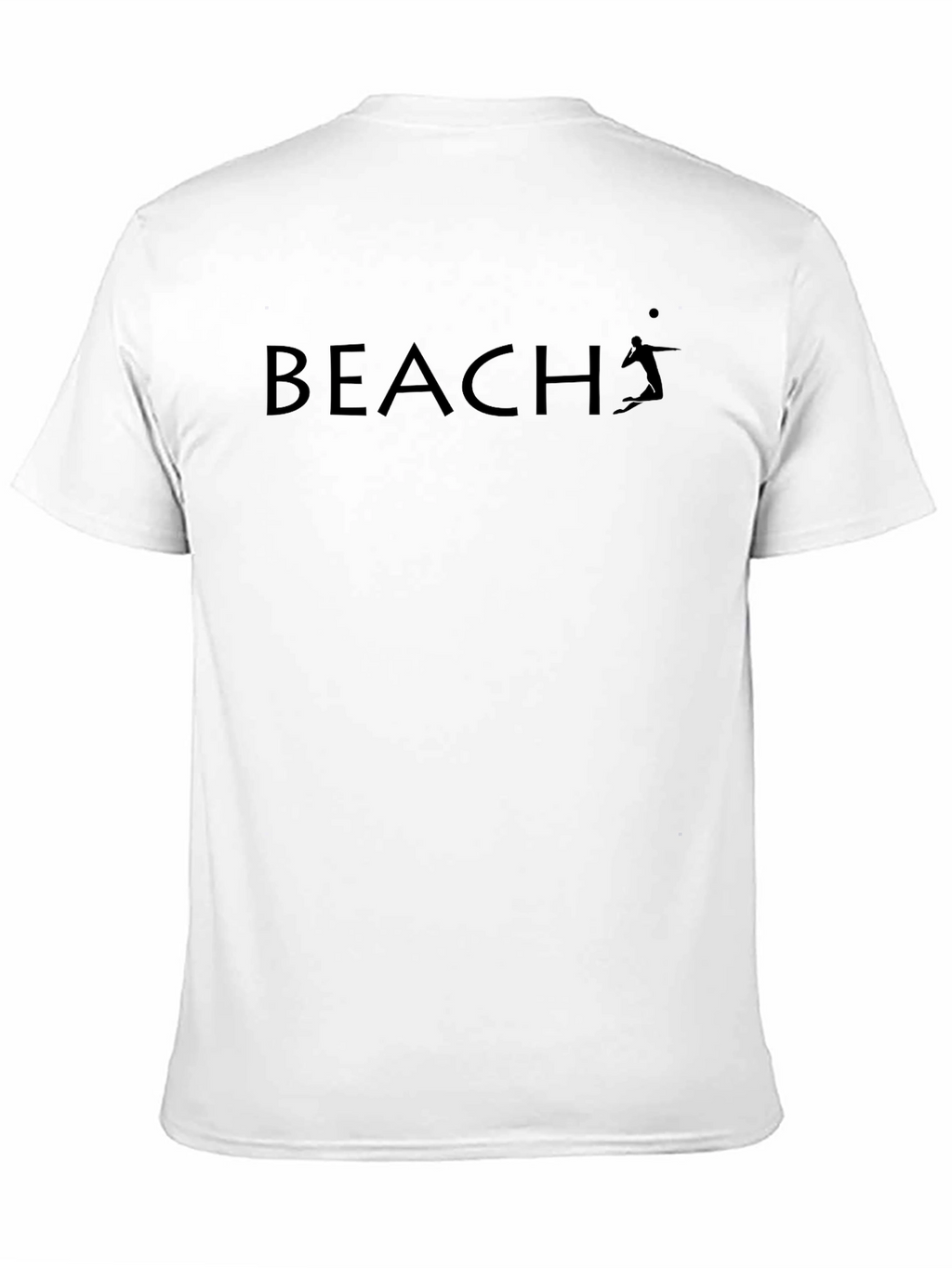 Beach Volleyball Graphic Tee - Casual Black T-Shirt