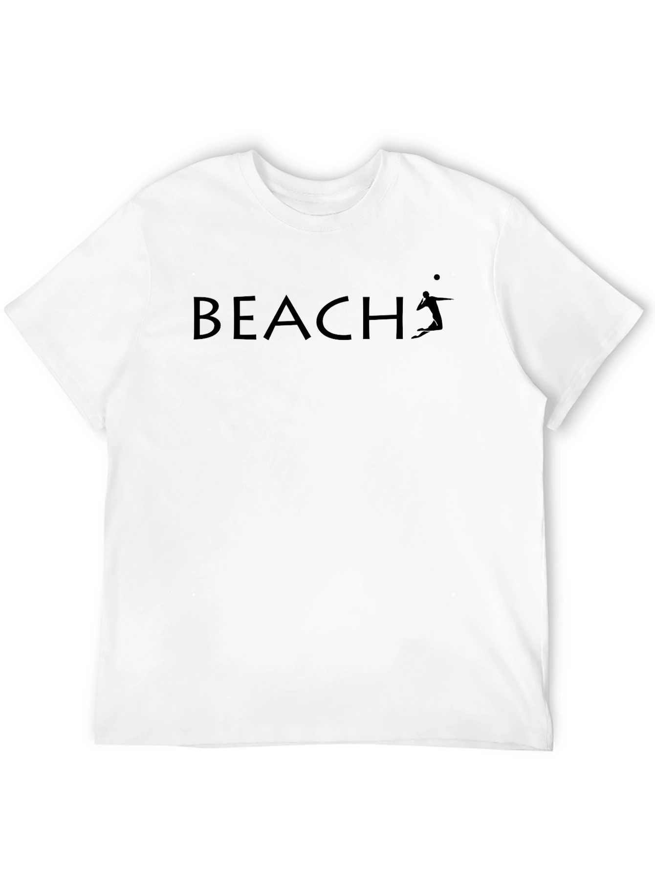 Beach Volleyball Graphic Tee - Casual Black T-Shirt