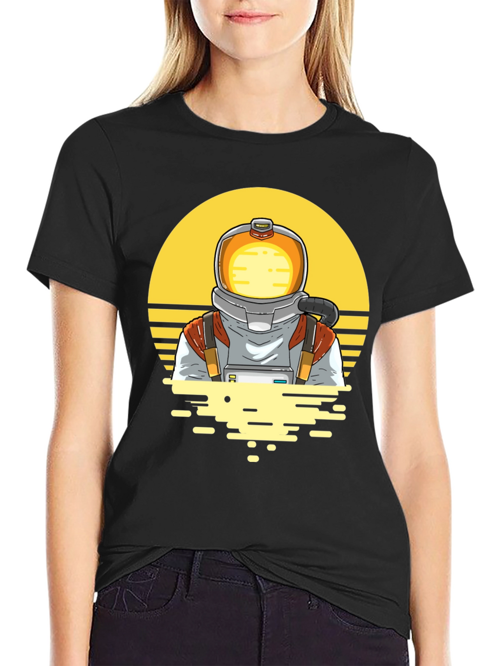 Astronaut Graphic Tee - Space Retro Design