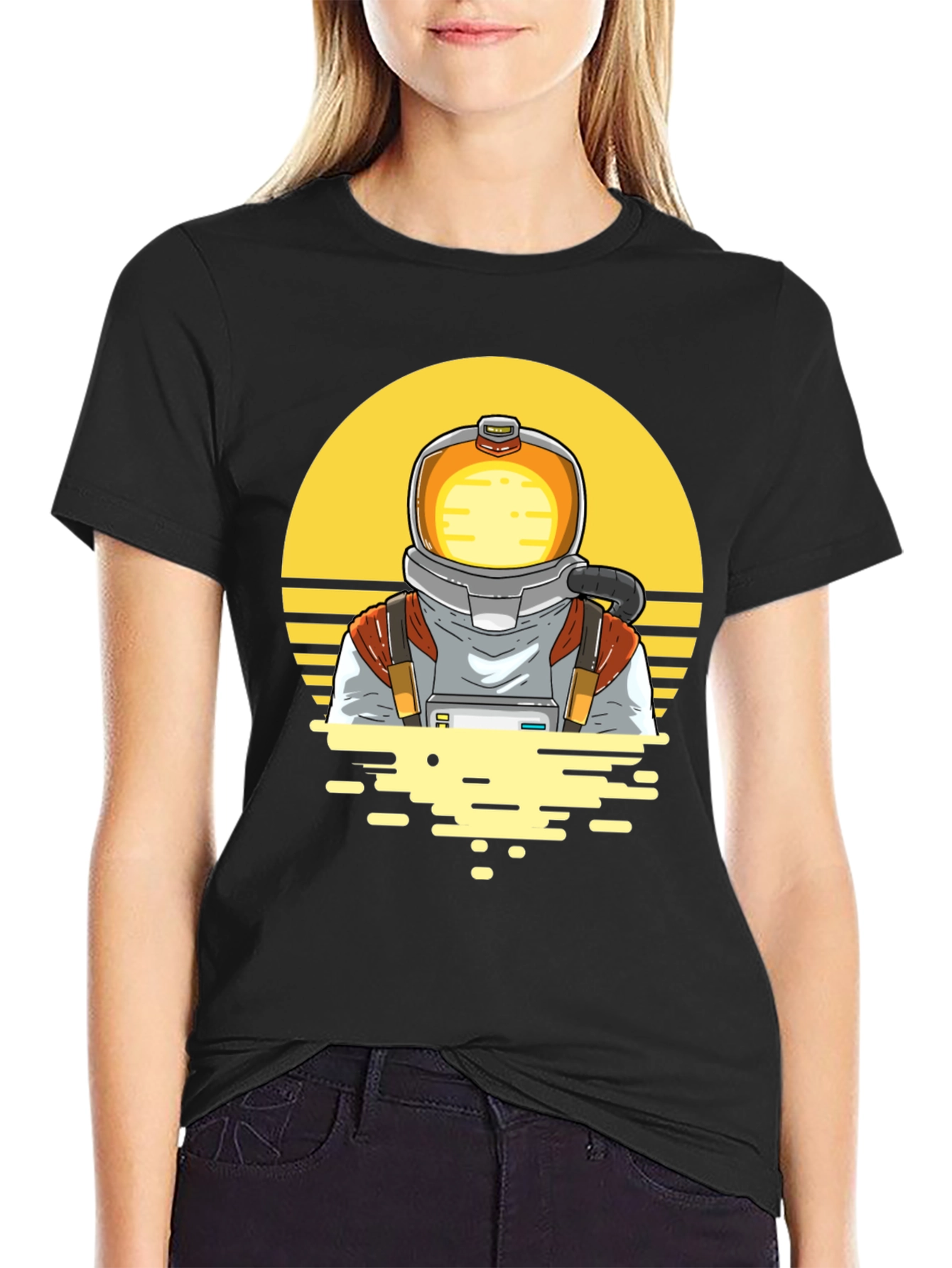 Astronaut Graphic Tee - Space Retro Design