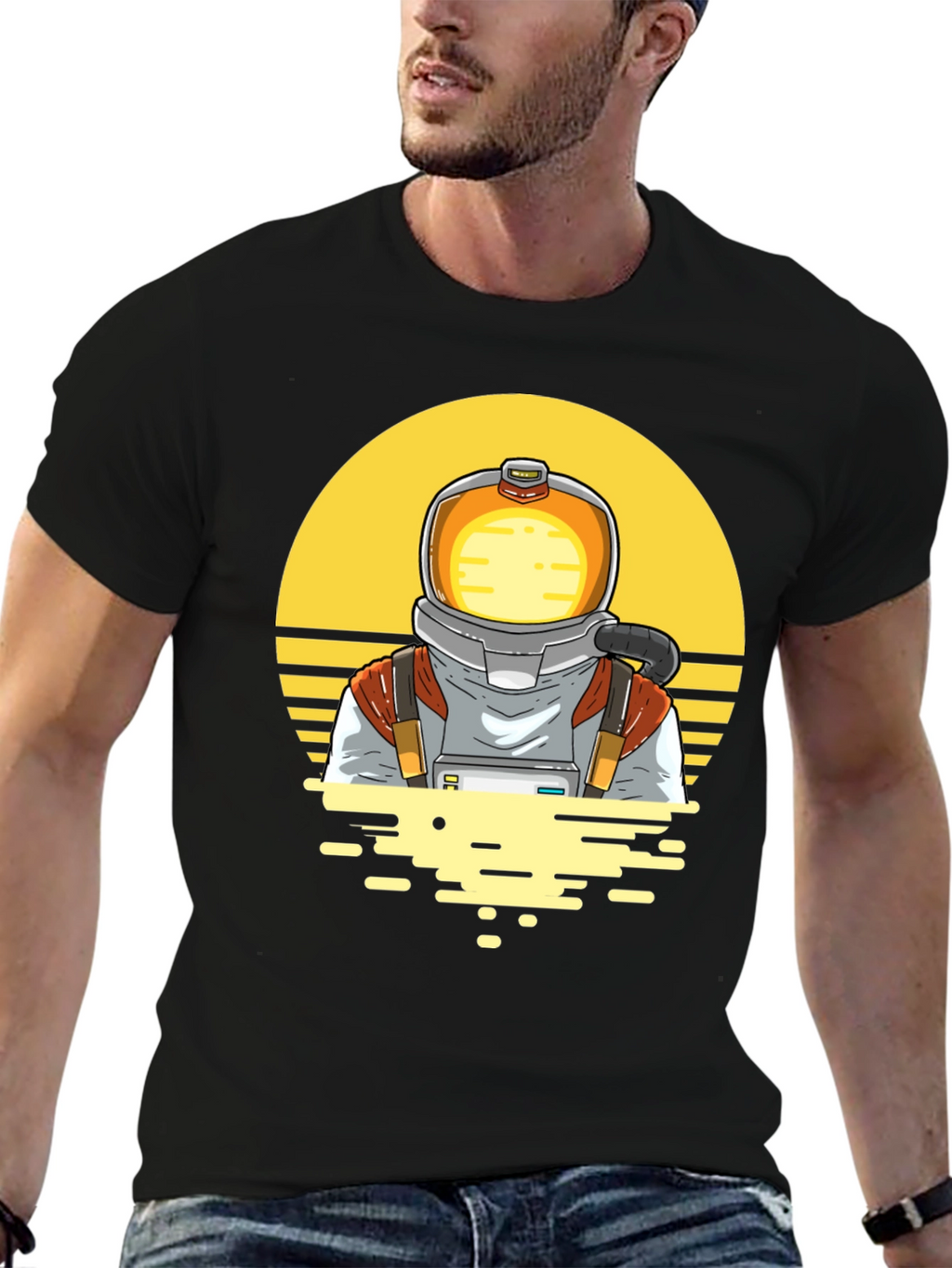 Astronaut Graphic Tee - Space Retro Design