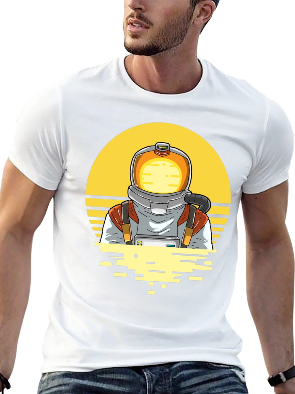 Astronaut Graphic Tee - Space Retro Design
