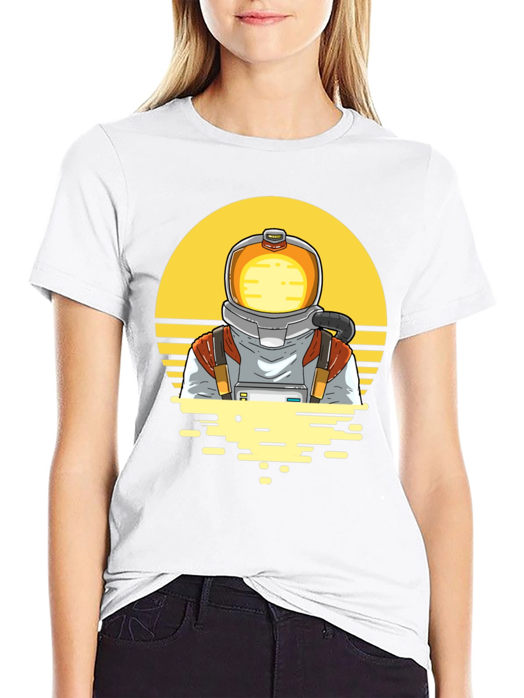Astronaut Graphic Tee - Space Retro Design