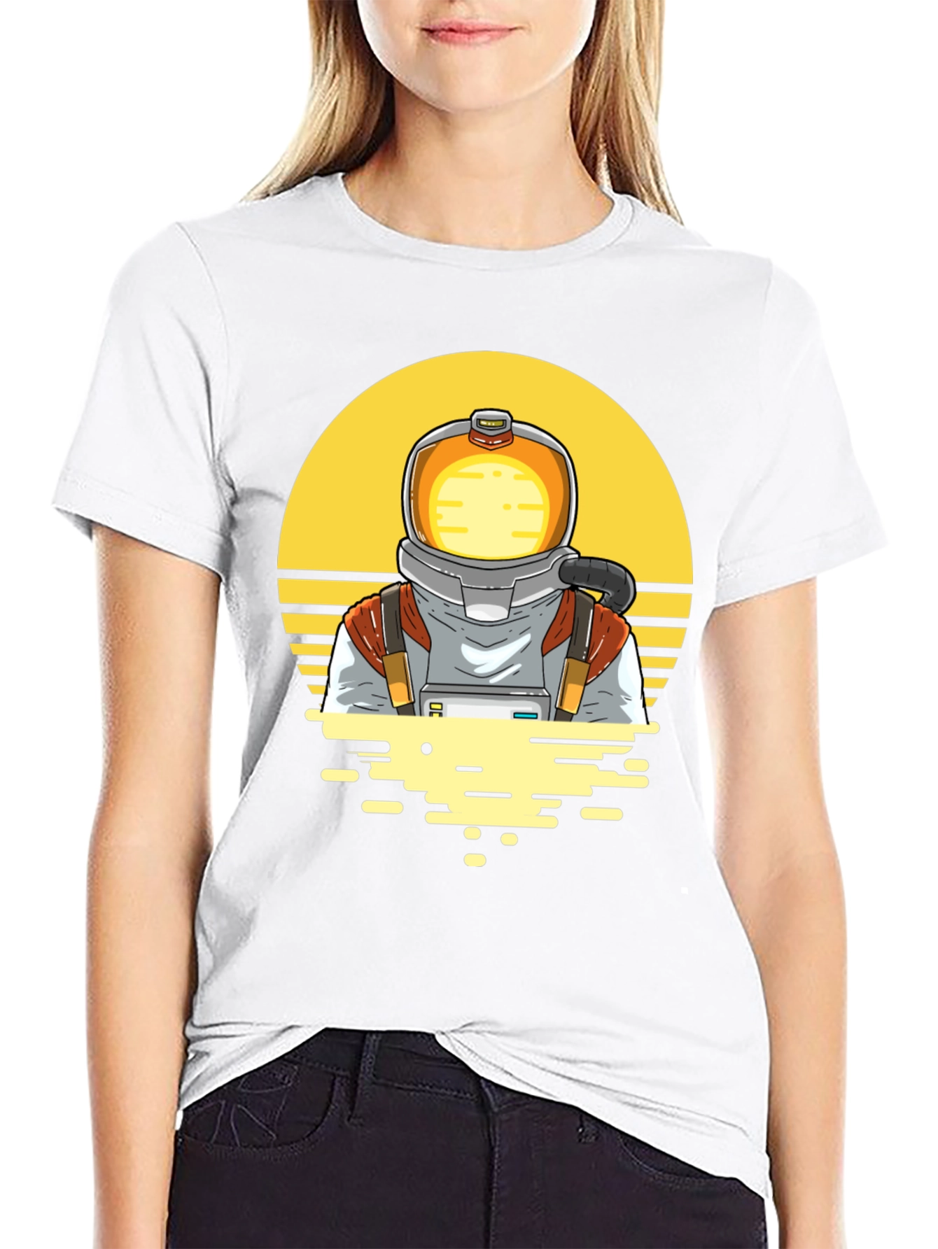 Astronaut Graphic Tee - Space Retro Design