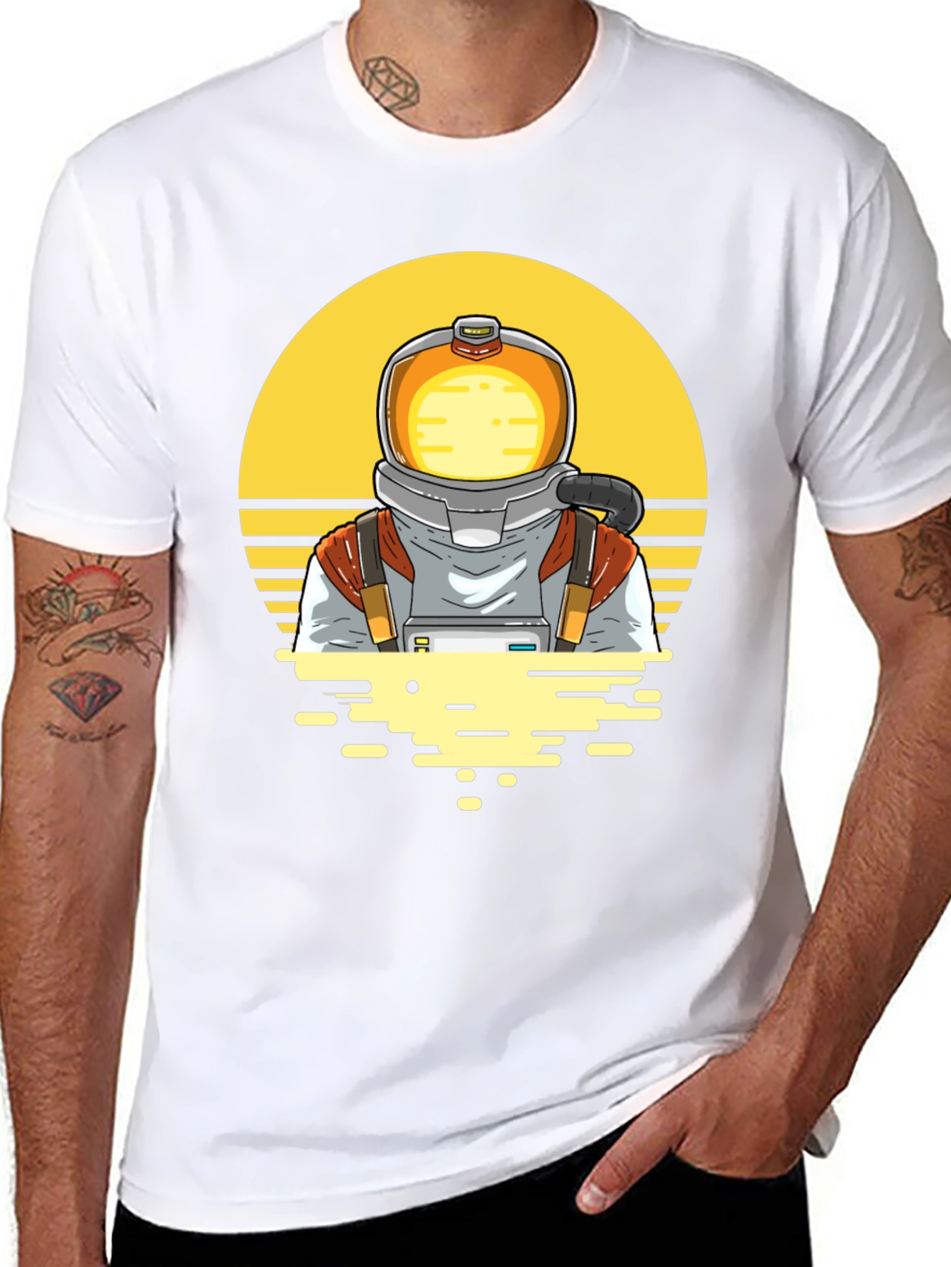 Astronaut Graphic Tee - Space Retro Design