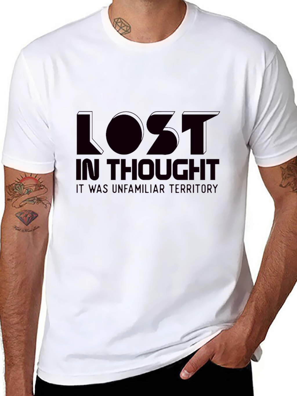 Lost in Thought Graphic T-Shirt