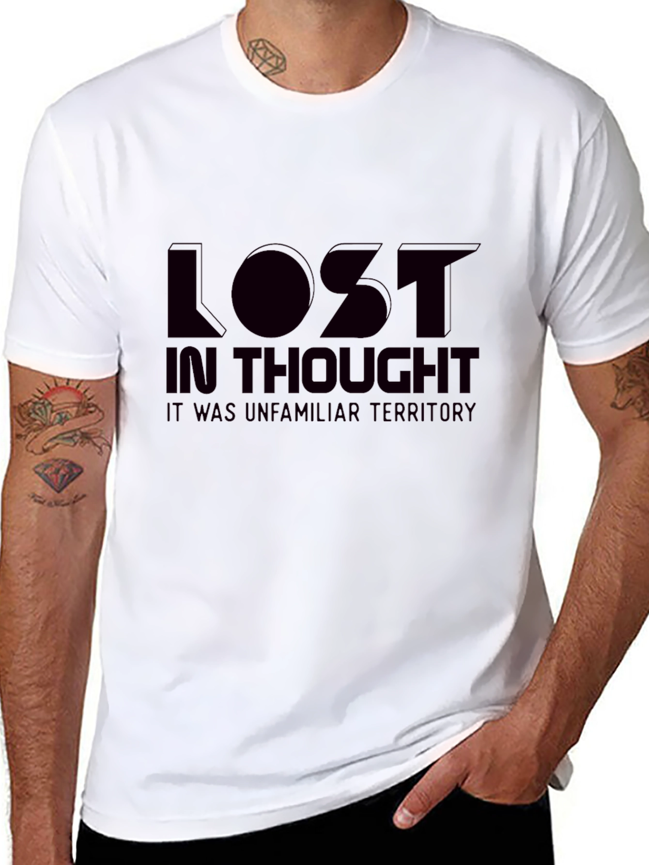 Lost in Thought Graphic T-Shirt