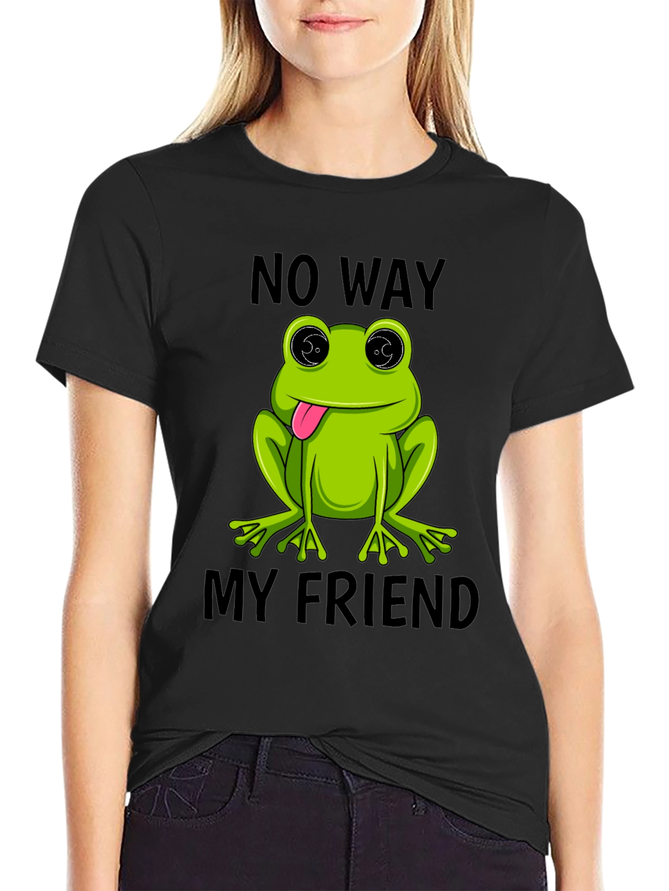 Frog No Way My Friend Graphic T-Shirt