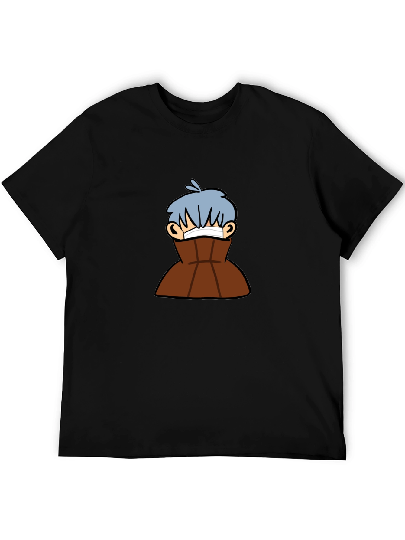 Black Graphic Tee - Cartoon Character