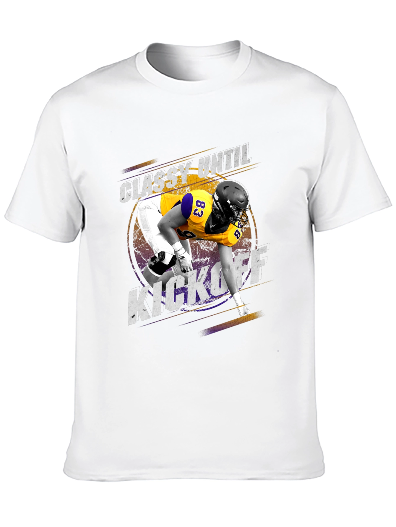 Classy Until Kickoff Football Graphic Tee