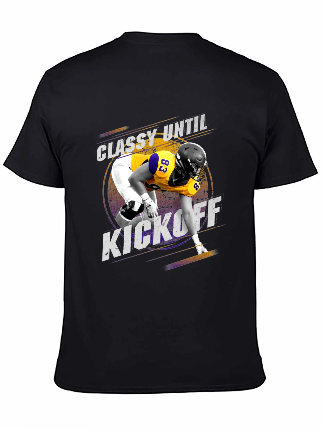 Classy Until Kickoff Football Graphic Tee