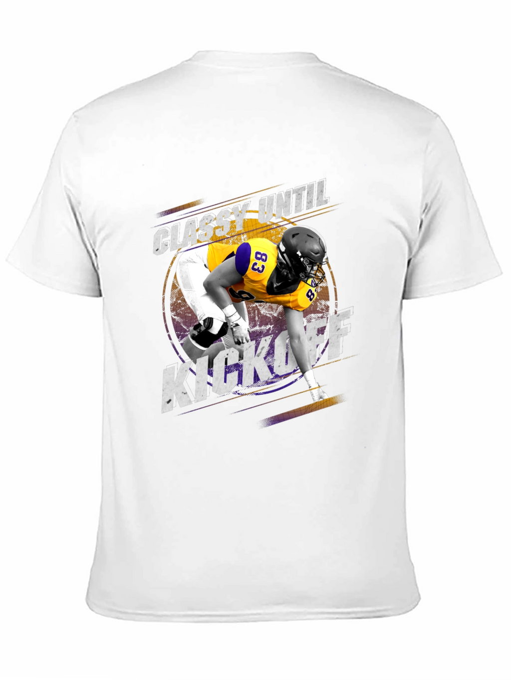 Classy Until Kickoff Football Graphic Tee