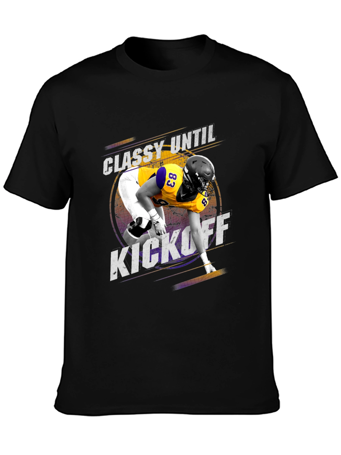 Classy Until Kickoff Football Graphic Tee