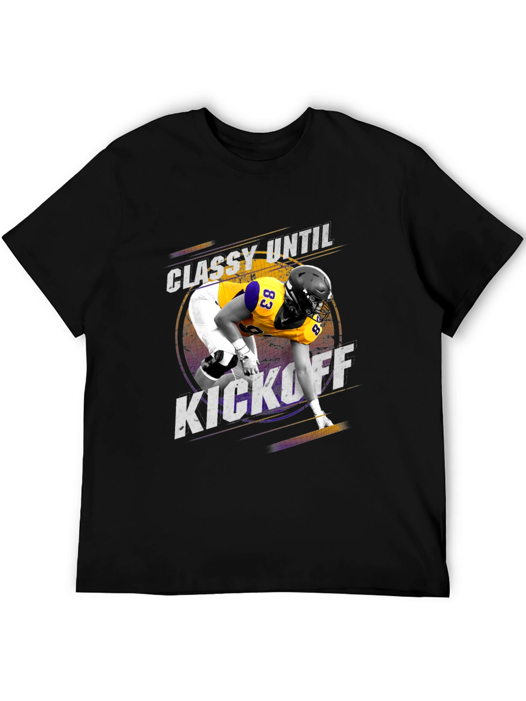 Classy Until Kickoff Football Graphic Tee