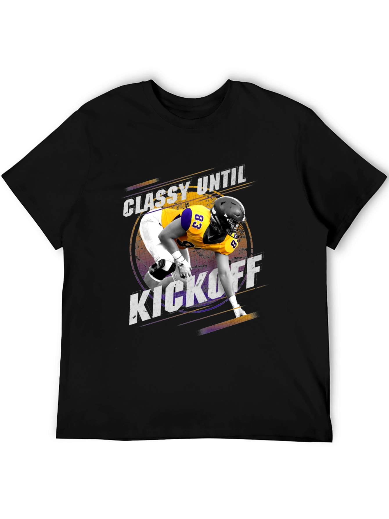 Classy Until Kickoff Football Graphic Tee