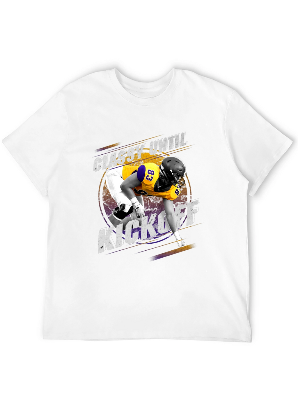 Classy Until Kickoff Football Graphic Tee