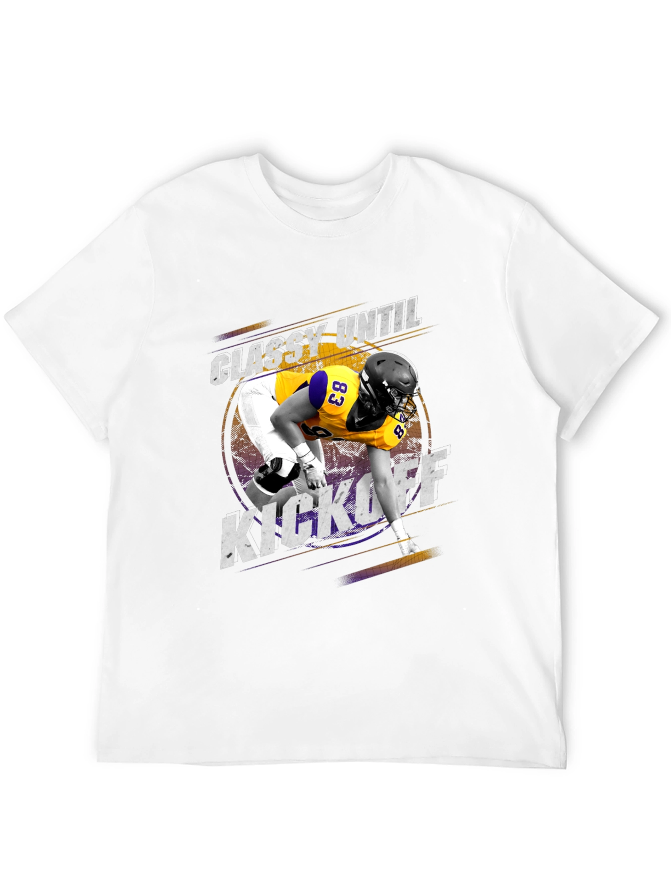 Classy Until Kickoff Football Graphic Tee