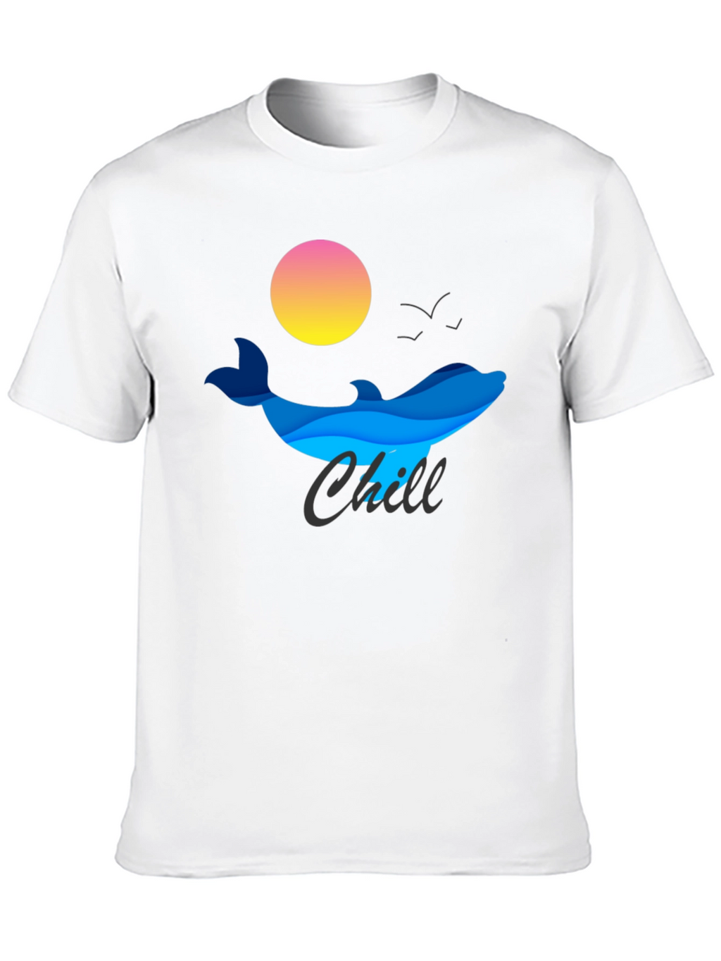 Chill Dolphin Graphic Tee - Relaxed Vibe