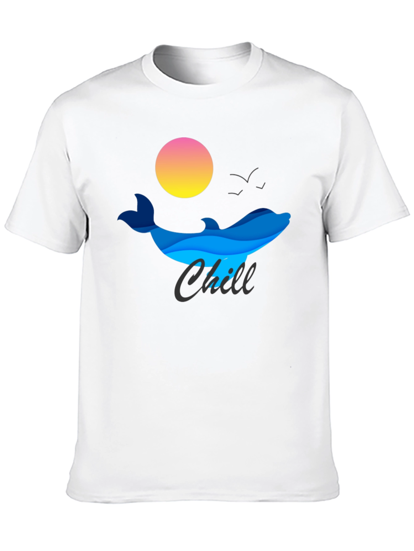 Chill Dolphin Graphic Tee - Relaxed Vibe