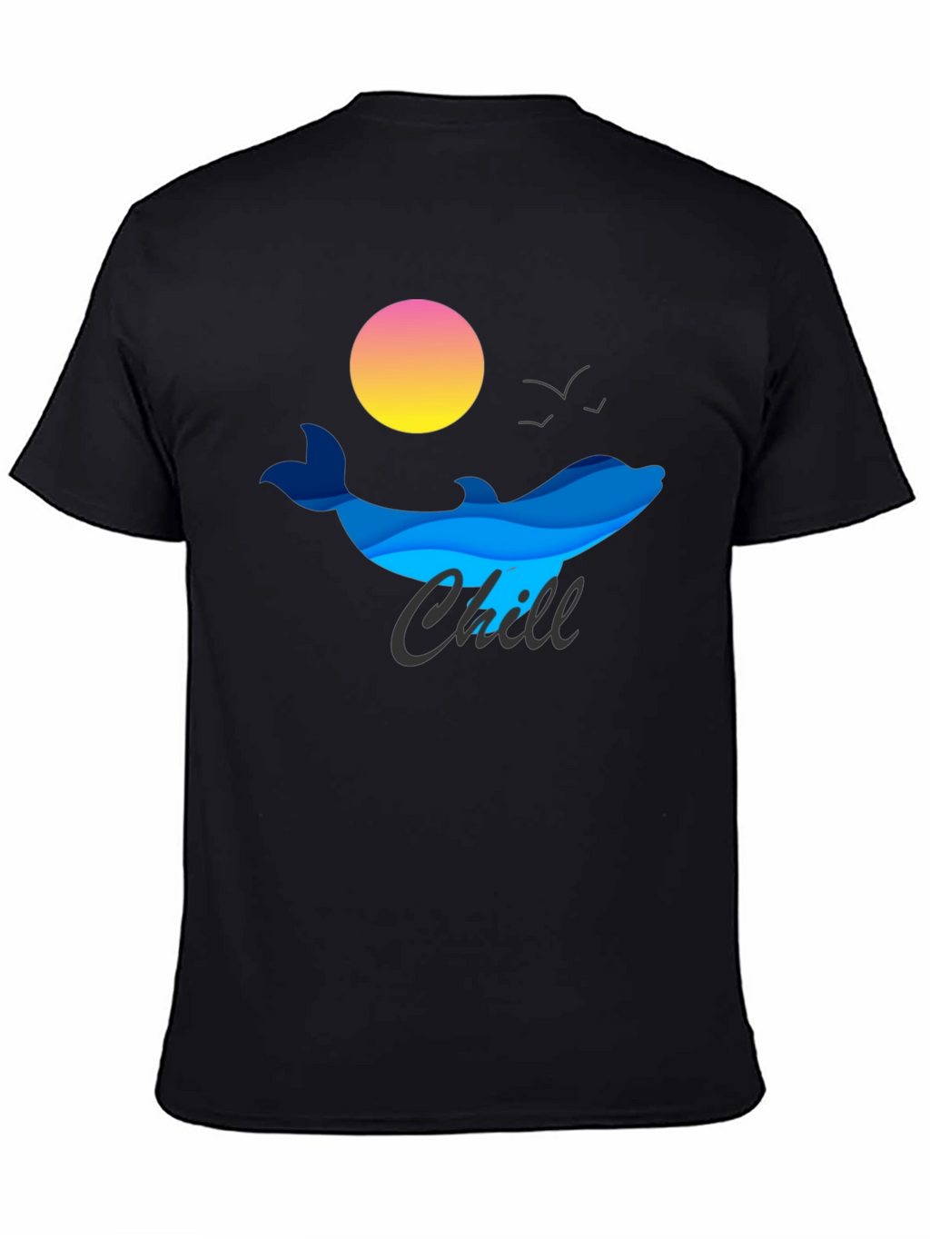 Chill Dolphin Graphic Tee - Relaxed Vibe