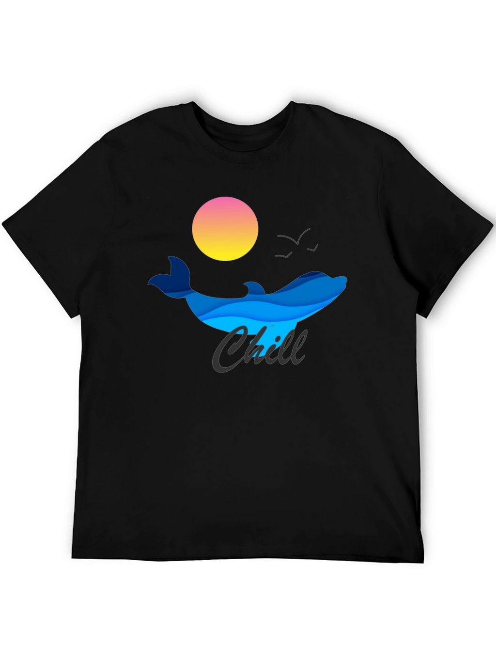 Chill Dolphin Graphic Tee - Relaxed Vibe