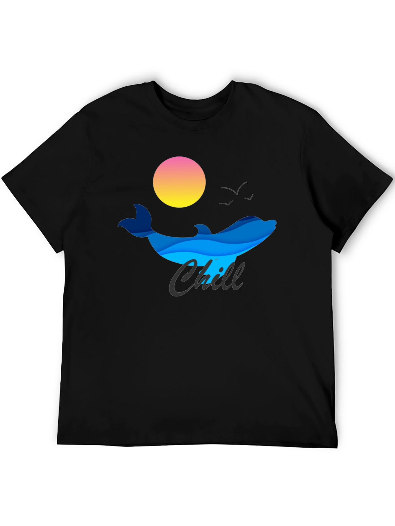 Chill Dolphin Graphic Tee - Relaxed Vibe