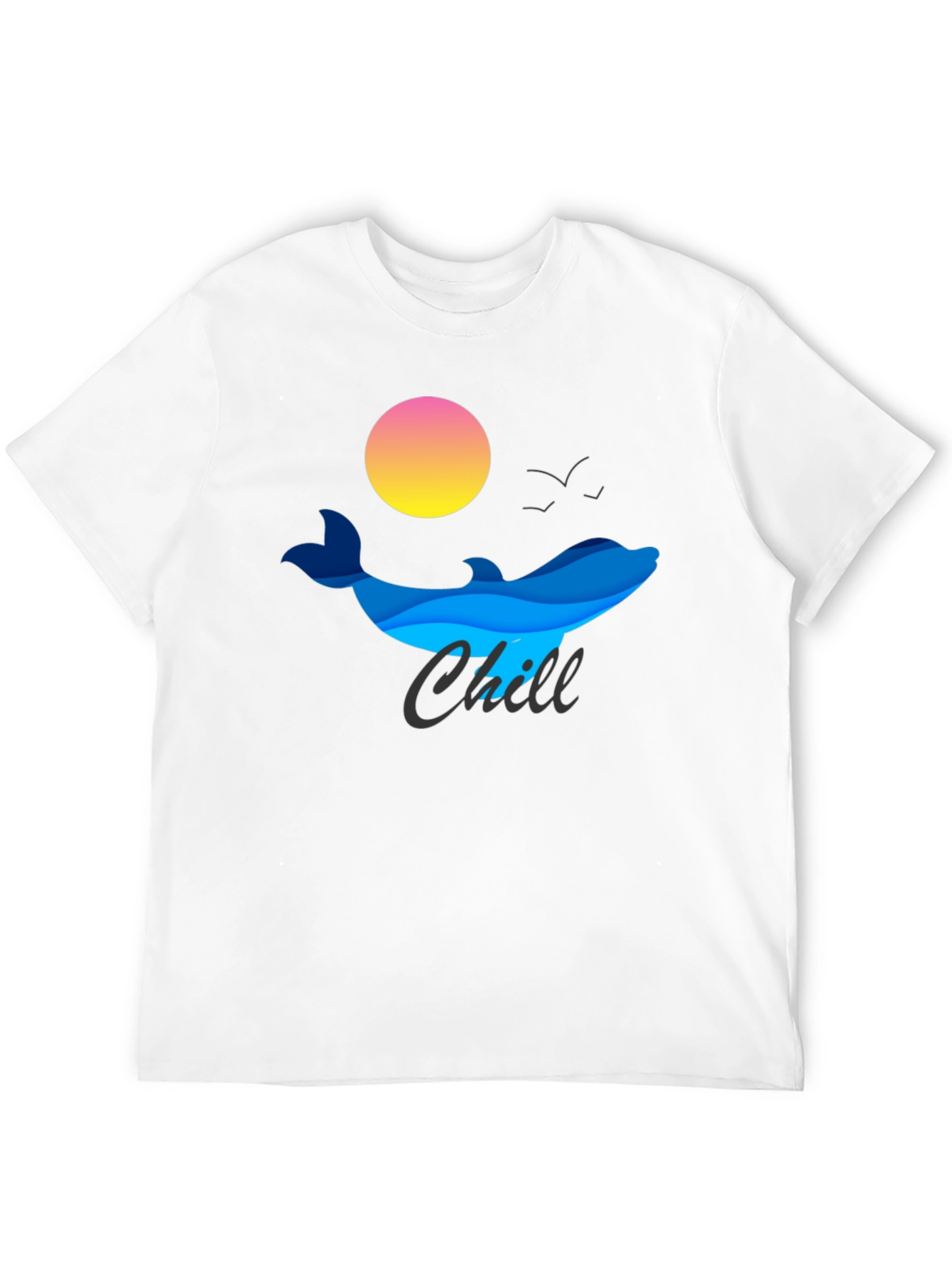 Chill Dolphin Graphic Tee - Relaxed Vibe