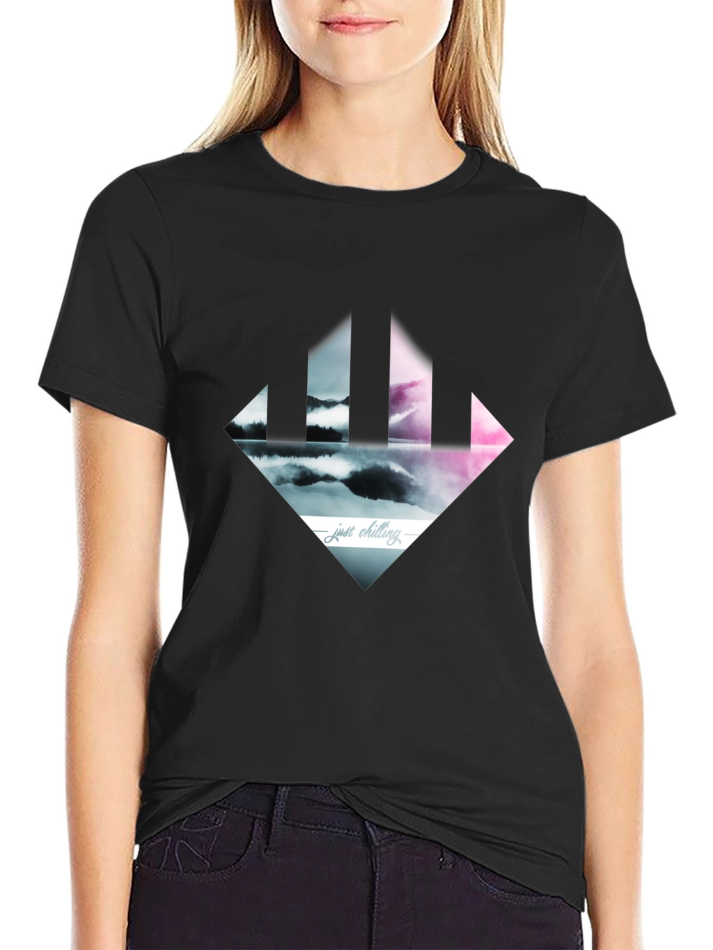 Just Chilling Tee - Abstract Landscape Design