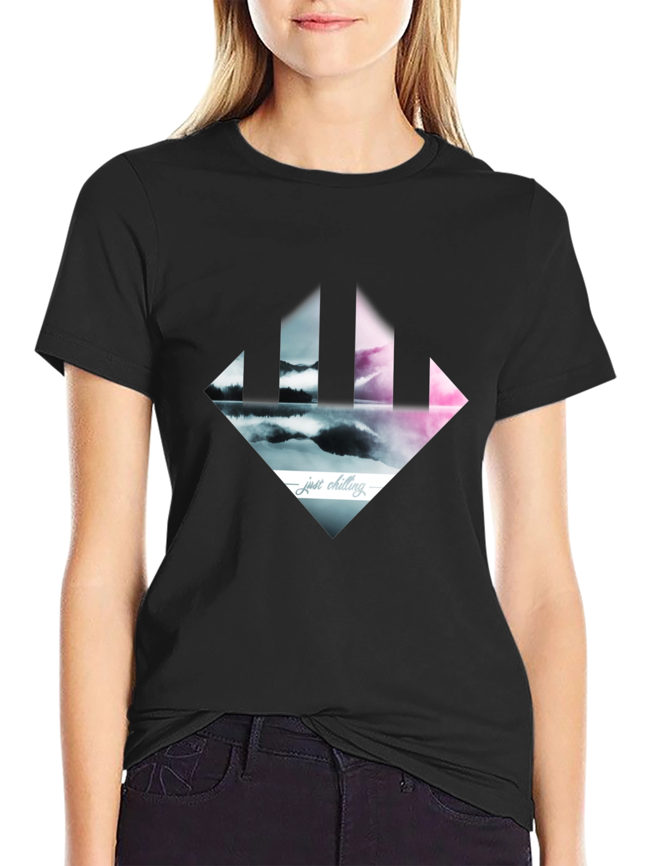 Just Chilling Tee - Abstract Landscape Design