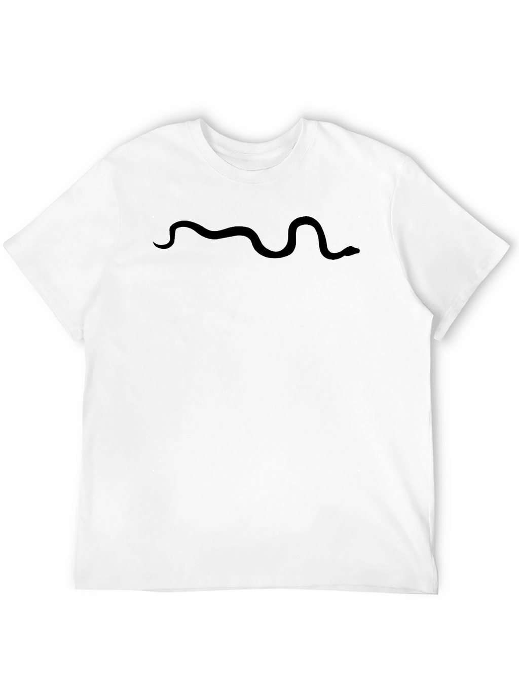 Minimalist Wavy Line Black T-Shirt