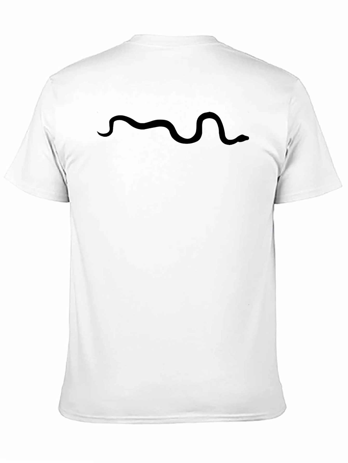 Minimalist Wavy Line Black T-Shirt