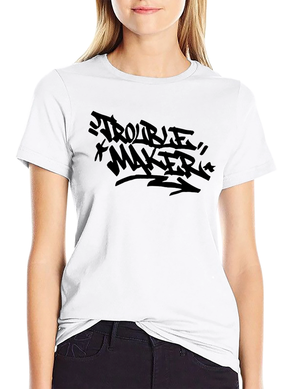 Trouble Maker Graphic Tee - Bold Streetwear Style