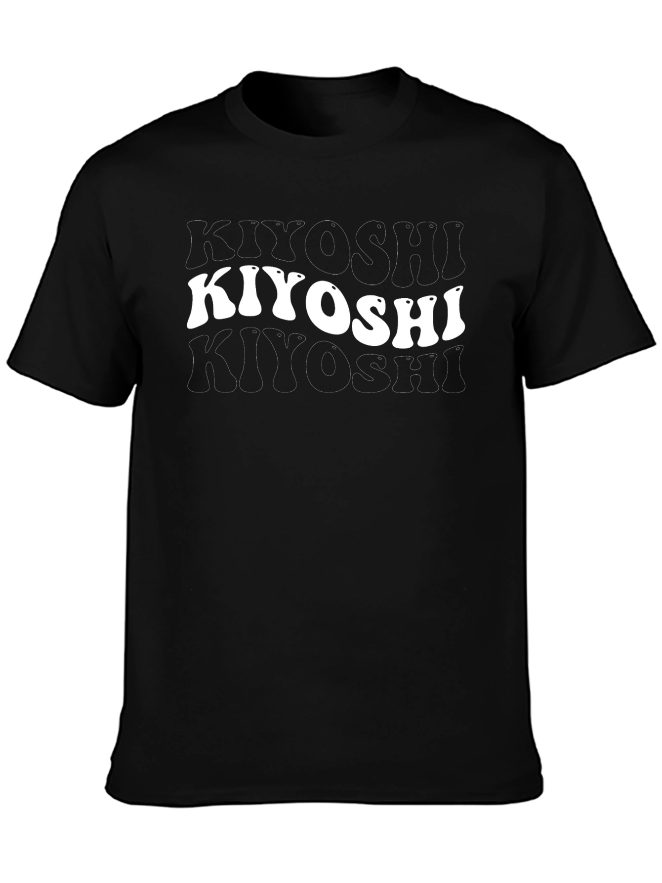 Kiyoshi Black Graphic T-Shirt - Retro Style