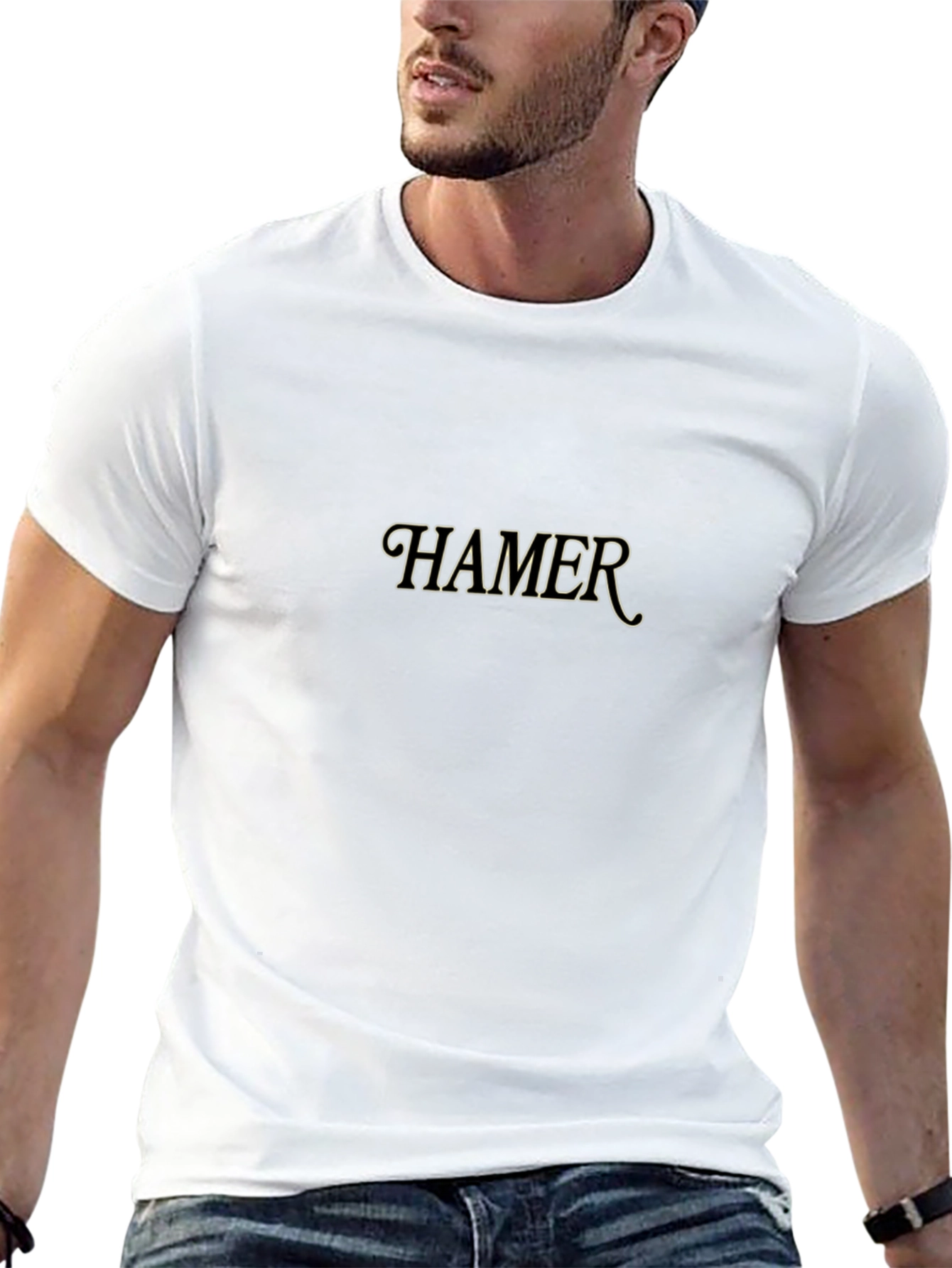 HAMER Graphic Print Black T-Shirt