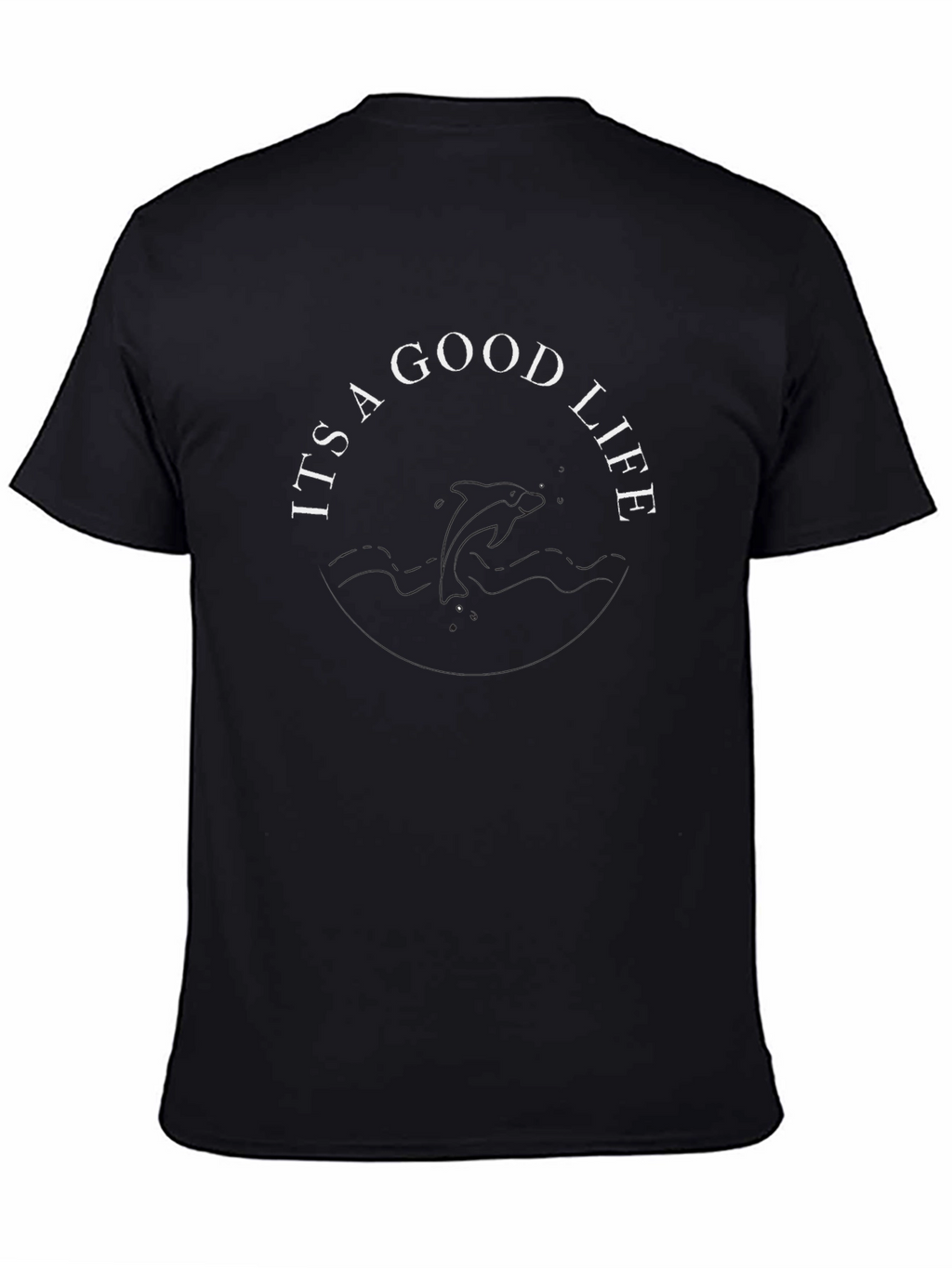 Its a Good Life Dolphin Graphic Tee - Black